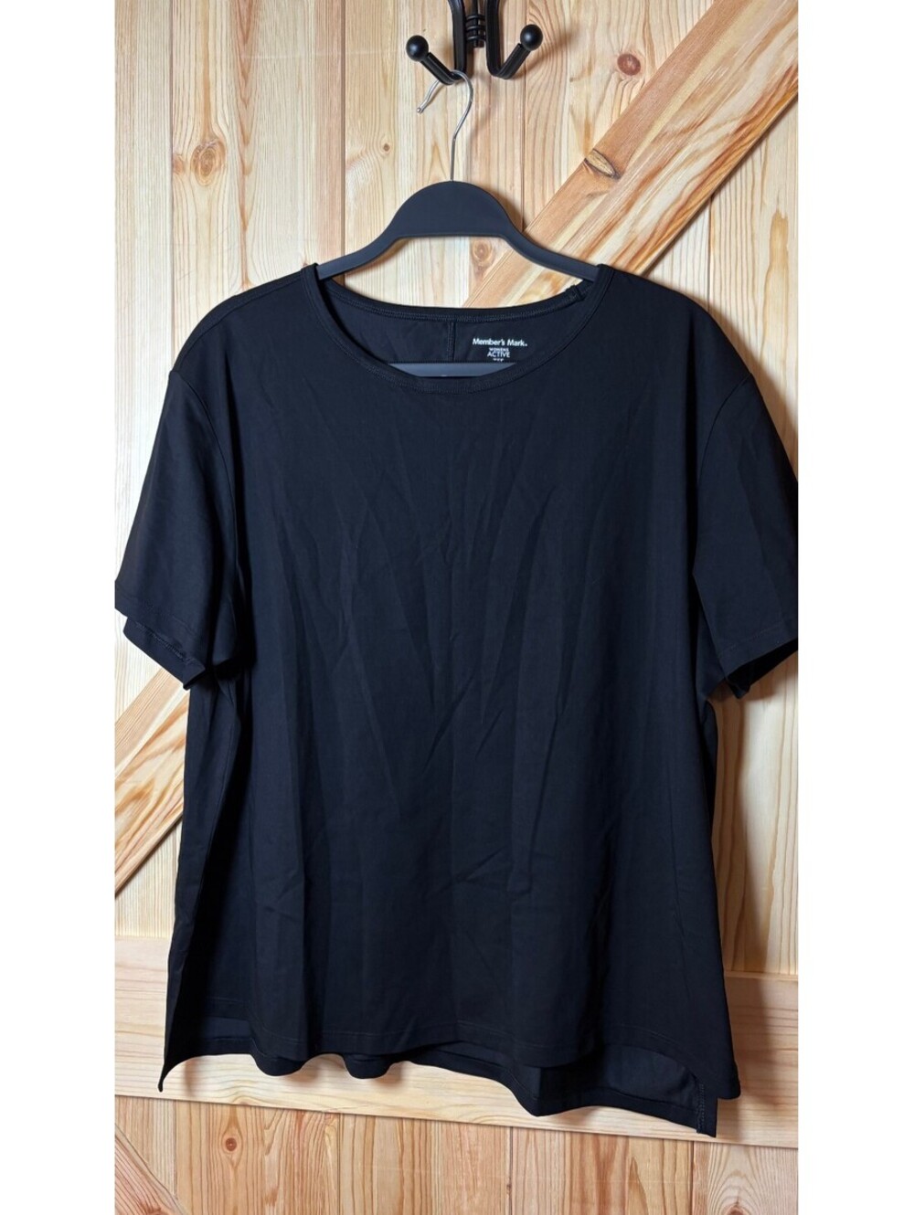 Member's Mark Women's Active Tee Black XL